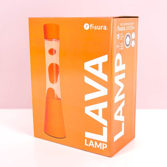 Fisura Grote Design Lavalamp met Oranje Lava - Oranje Nederland van Fisura — afbeelding 5