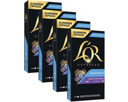 L'Or Espresso Lungo Profondo Decaffeinato - Multipack - 40 (4x10) Koffiecups Compatibel met Nespresso Coffee Machine