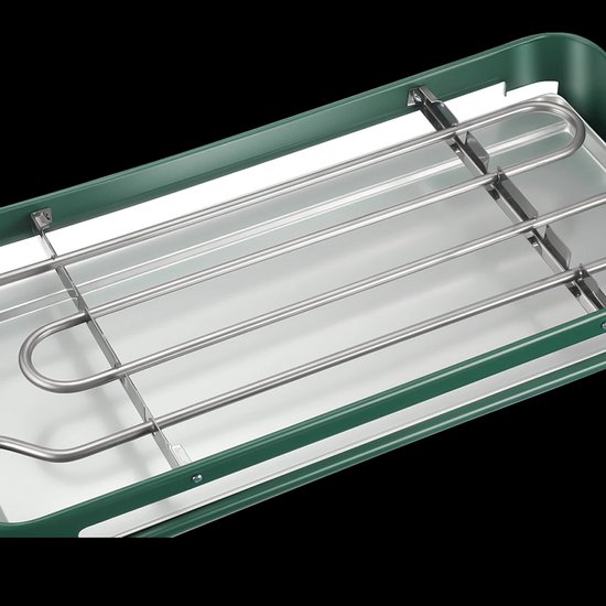 Tafelbarbecue - 2-in-1 elektrische grill - Dubbellaagse elektrische grillplaat - Binnenbarbecue - Ingebouwde rookafzuiging - Instelbare temperatuur - Inclusief 1 elektrische grillplaat, 1 grillpan, 1 grillrooster en 1 lekbak - 220V - 1500W - Blauw — afbeelding 5