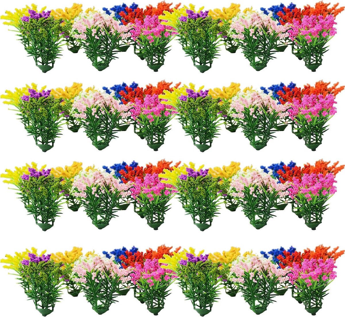 10 Kleuren Modelbouw Bloemen 5cm Vegetatiegroepen Gras Plukken voor Landschapsmodelbouw en Diorama Accessoires