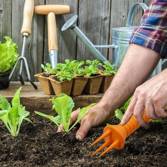 Handvloerventilatie voor gazon, robuuste gazonbeluchter met 3 tanden, ergonomische handgreep voor volwassenen, ideaal voor tuin, gazononderhoud en bodemgezondheid, eenvoudige bediening zonder stroom — afbeelding 3