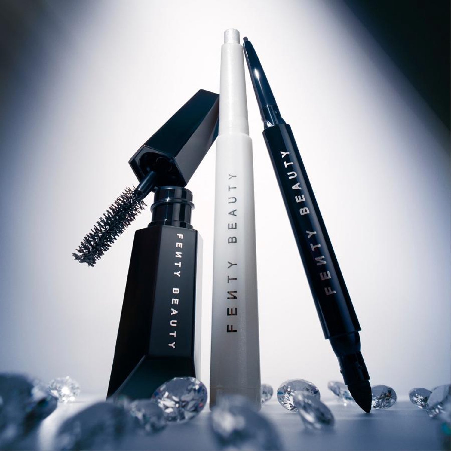 Fenty Beauty - Midnight Diamonds Smoke 'N Diamonds Eye Trio - Eyeliner, Eyeshadow Stick & Mascara - Limited Edition Set