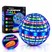 Mamosta® Vliegende Bal - Flying Orb Ball - Mini Drone - Boomerang Spinner - Fidget Toys - Led & Afstandsbediening - Oplaadbaar Via USB - Speelgoed Kinderen & Volwassenen - Blauw