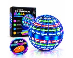 Mamosta® Vliegende Bal - Flying Orb Ball - Mini Drone - Boomerang Spinner - Fidget Toys - Led & Afstandsbediening - Oplaadbaar Via USB - Speelgoed Kinderen & Volwassenen - Blauw