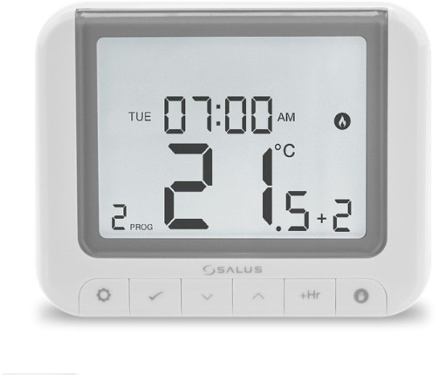 Salus WBRT520RT Digitale Programmeerbare Thermostaat - Draadloze Kamerthermostaat - RF 868 MHz - Weekprogramma - LCD Display - Geen WiFi Nodig