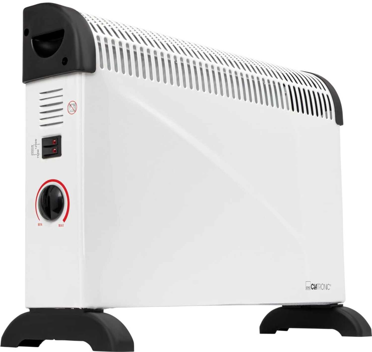 Convectorkachel - Elektrische Kachel met Thermostaat - 3 Warmtestanden - Mobiele Ruimteverwarming - Oververhittingsbeveiliging - Voor Ruimtes tot 40 m²