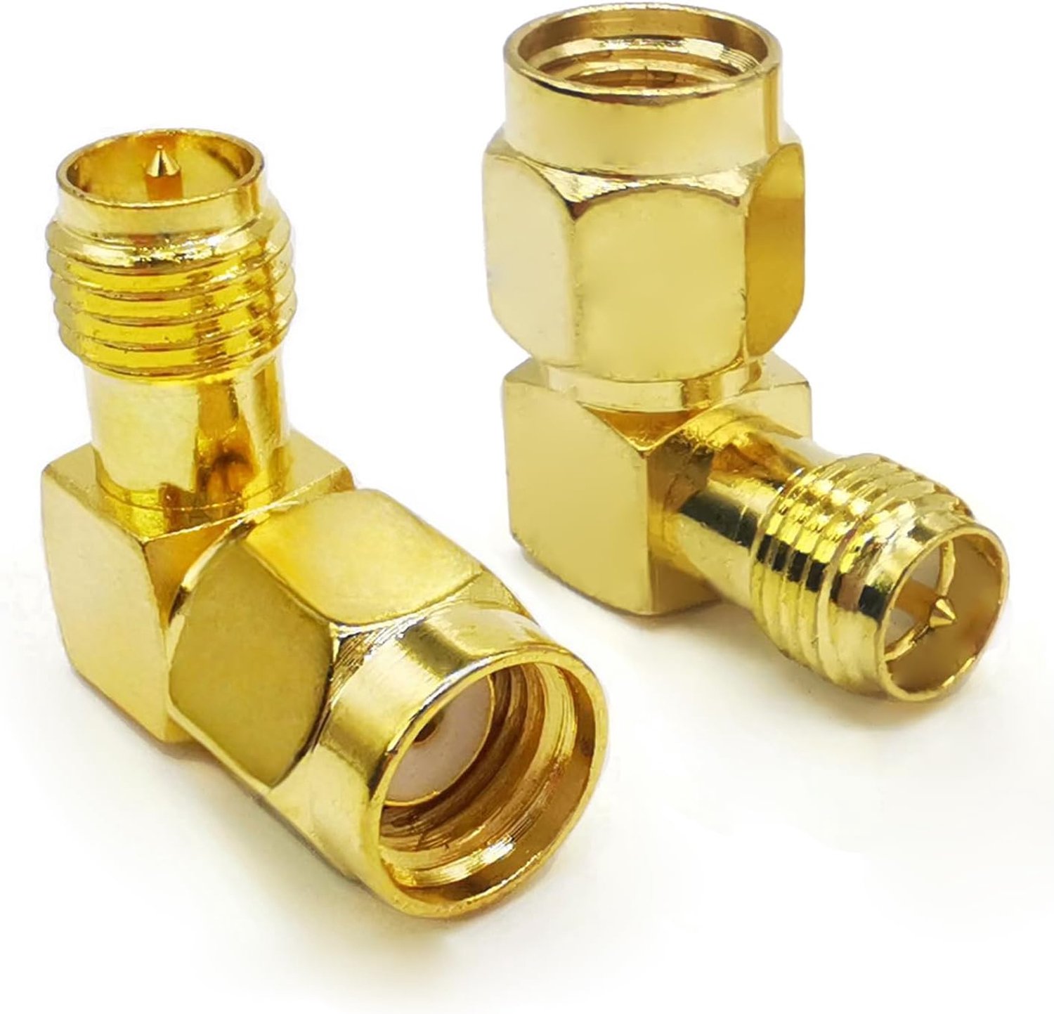 SMA-radio-antenne-adapter 90 graden - 2 stuks - haakse coaxiale stekker - geschikt voor radio en walkie-talkie - ServiceTopper