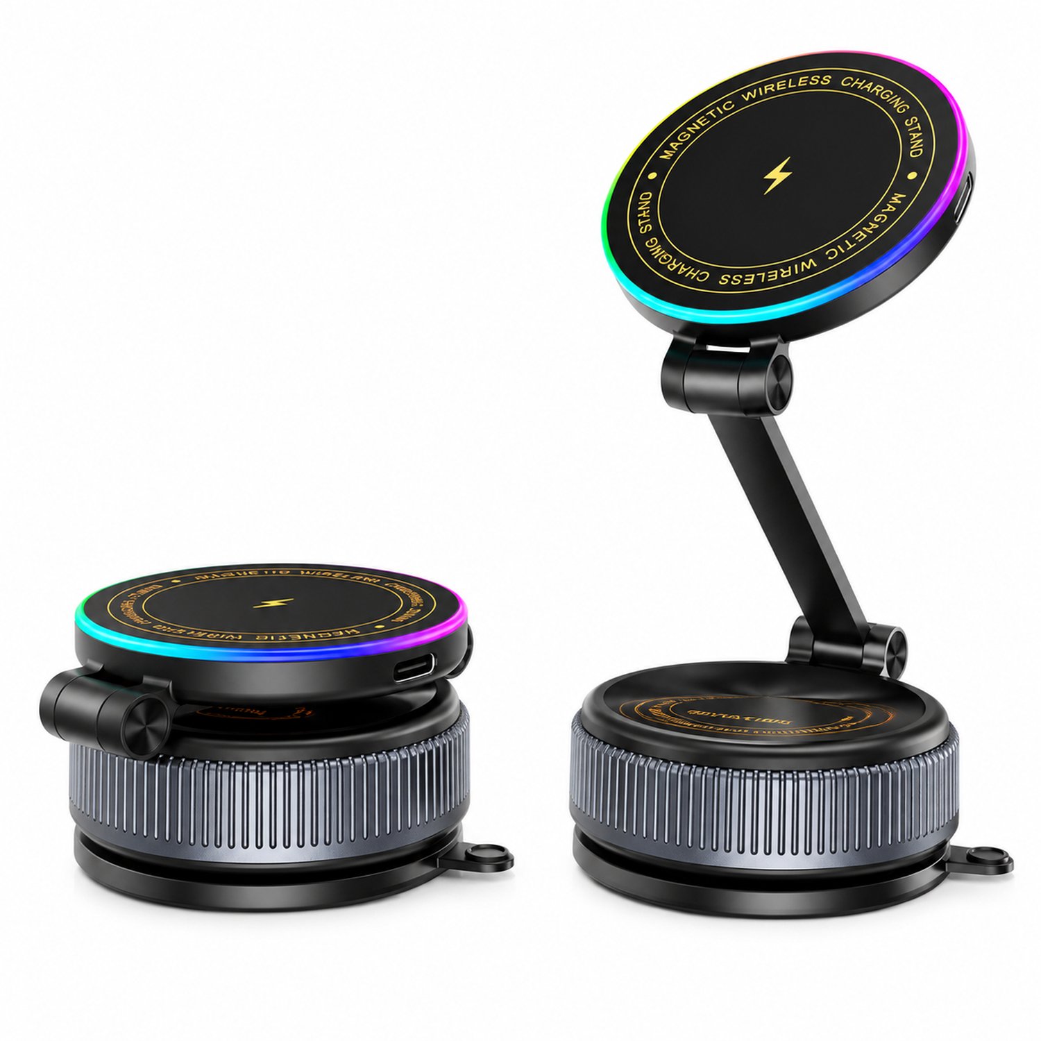 Telefoonhouder voor in de auto met magnetische kop en vacuümzuignap