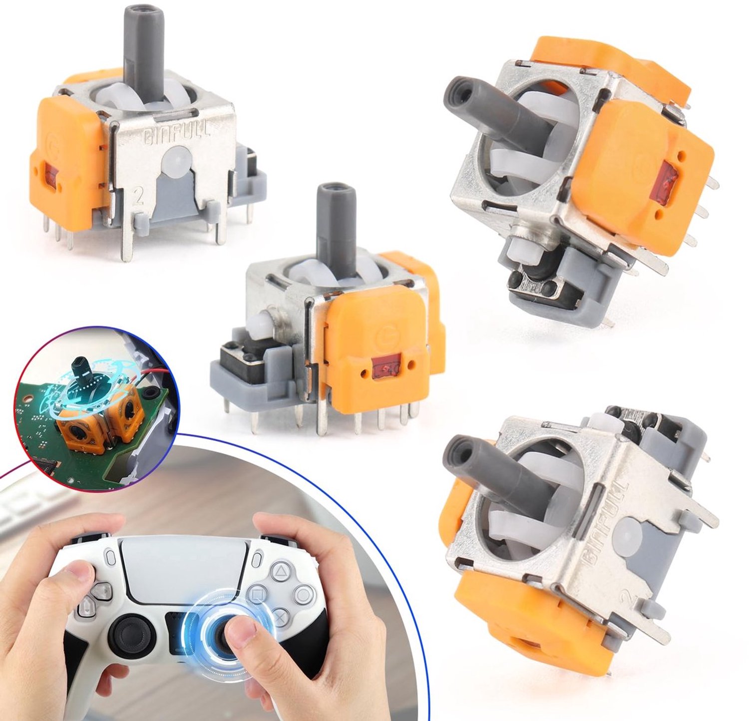 CLUTCHR - Hall Effect Joystickmodules voor PS5 DualSense Controller – Set van 2 – Analoge Joysticks – Controller Reparatie – foto 3