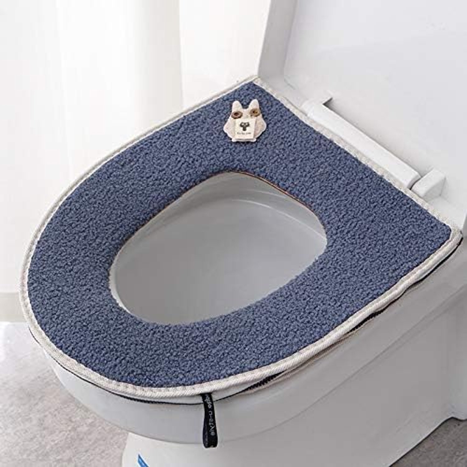 Toiletzitkussen - universele maat - pluche waterdicht - comfortabel en warm - Vemera