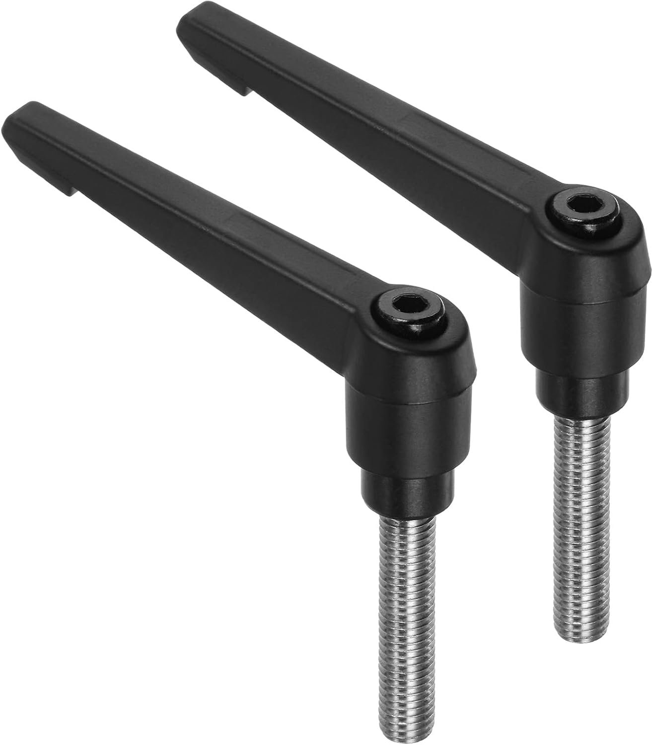 Klemhendelgreep M10 x 40 mm - roestvrij staal 304 - zwart - voor gereedschapsmachines, 2 stuks - ServiceTopper