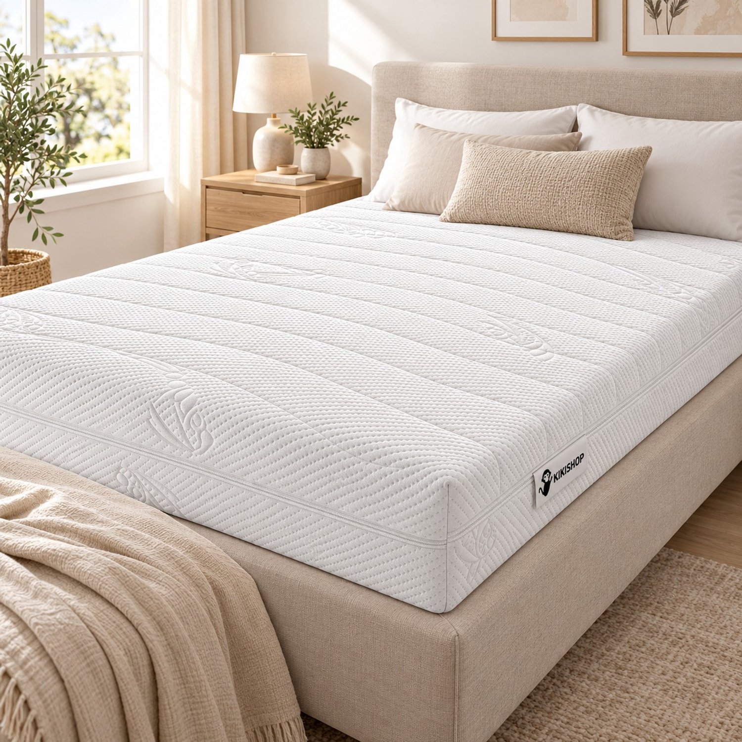 Kiki Shop Matras 170x190 cm - 12 cm - Polyether Schuim - Wasbare Hoes