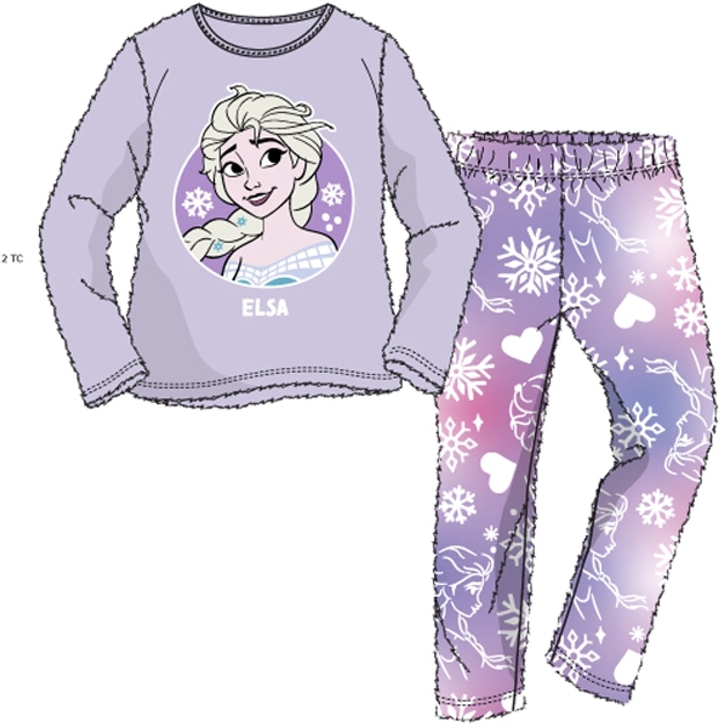 Disney Frozen Pyjama-Set Fleece Purple
