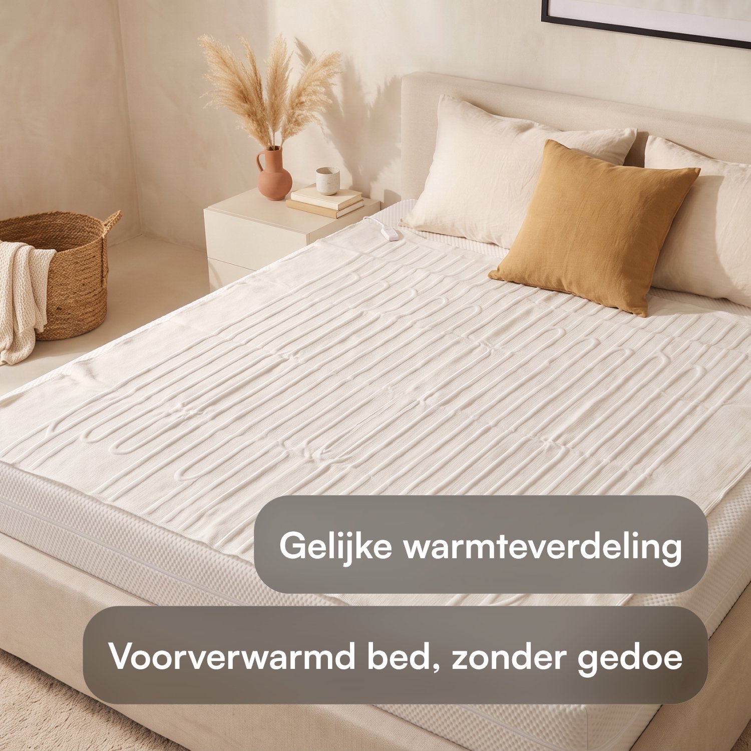 Elektrische Onderdeken 160 x 200 cm – 2 Persoons Warmtedeken – 2 Apart Instelbare Bedieningen – Zacht Fleece – Elektrische Deken voor Bed – foto 4