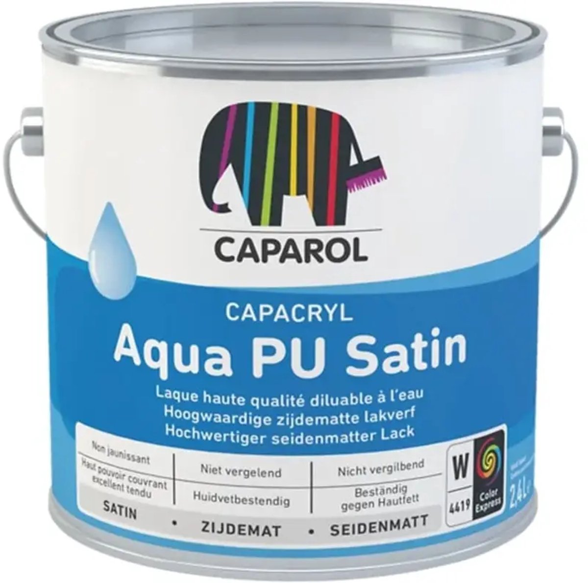 Caparol Capacryl Aqua PU Satin - 1l - Zijdeglans - Wit