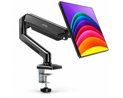 Sounix Monitor Arm 1 Scherm - Gasveer Monitorbeugel 13-32 Inch - VESA 75x75 & 100x100 - Verstelbare Bureau Monitorhouder - Zwart