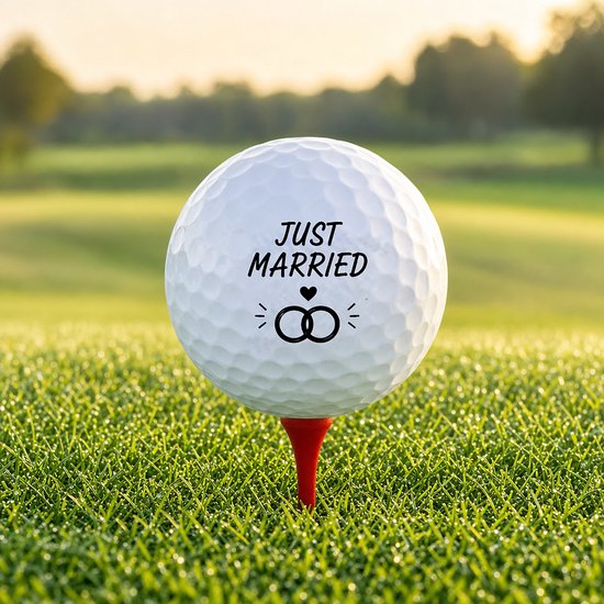 Wilson Golfballen Just Married - Huwelijk Golf Cadeau - 3 stuks - Golfbal met Opdruk van Wilson — afbeelding 4
