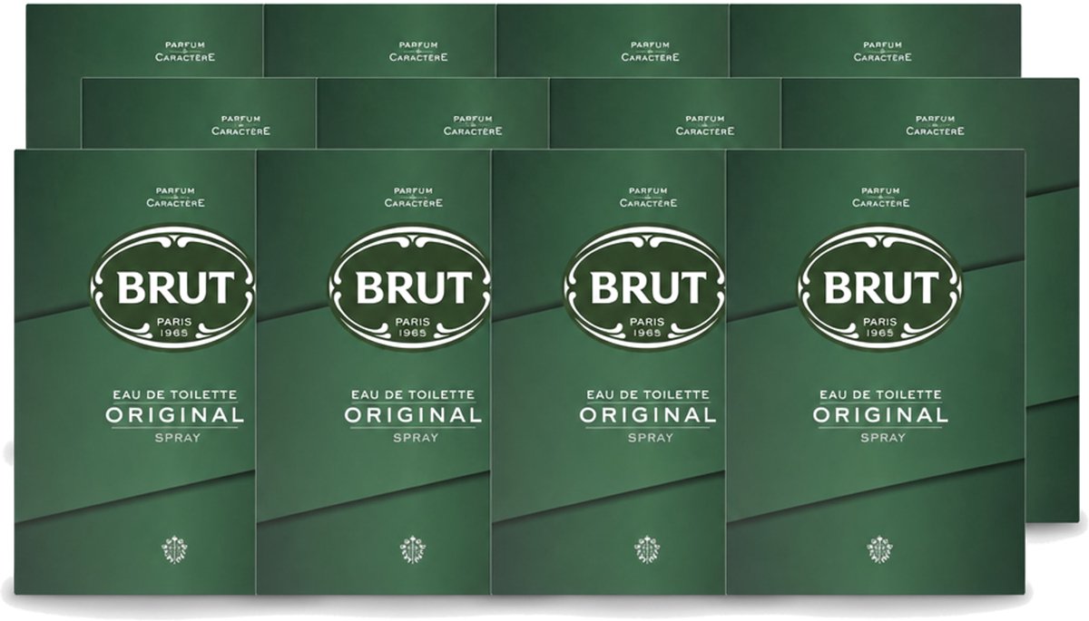 12 x Brut – Eau de Toilette – Original – 100 ml - Voordeelverpakking - 12 stuks