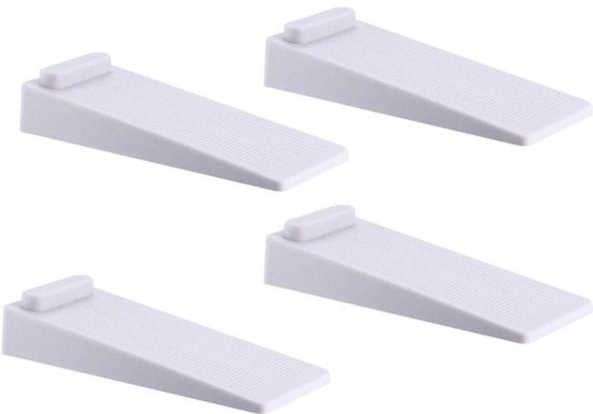 Set van 4 Stuks Antislip Rubber Deurstop voor Badkamer Balkondeur Terrasdeur Glazendeur - Grijs