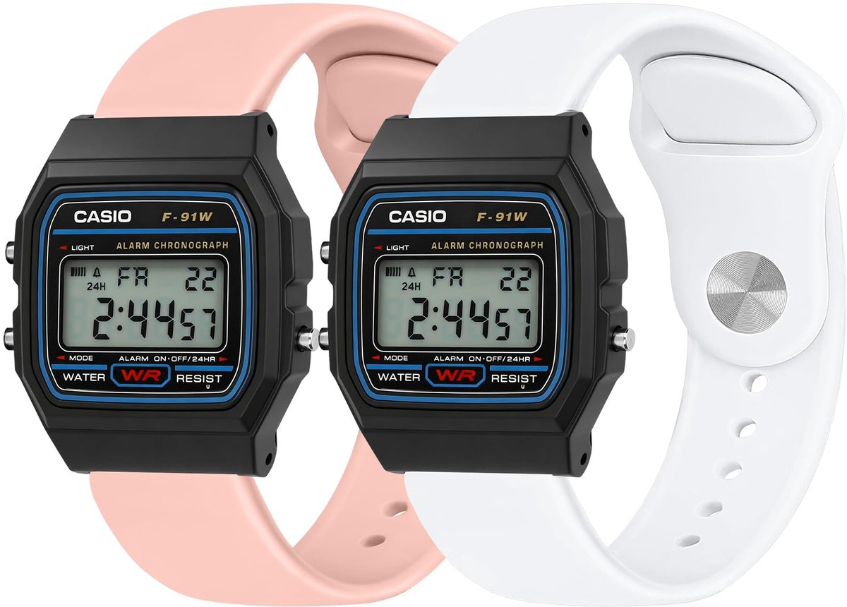Siliconen armband 18 mm - snelsluiting - universeel voor smartwatch - comfortabele pasvorm - Luxento