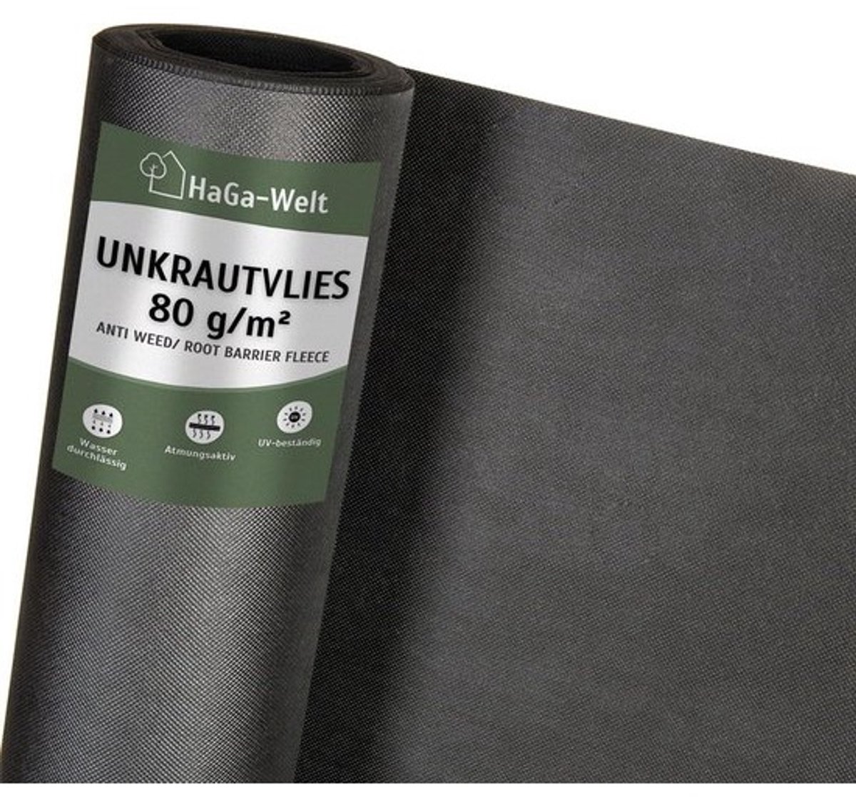 Tear-resistant Root Cloth for Vegetable Beds - UV Stabilized, 20m x 1.2m, 80g/m²
