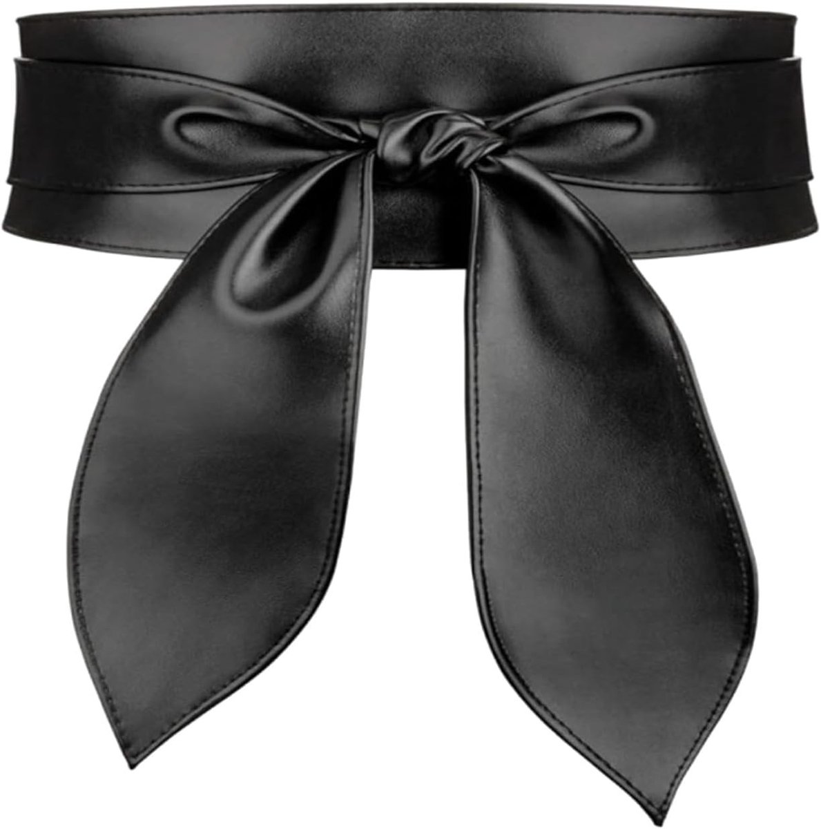Vintage Brede Tailleband voor Dames met Retro Strik en Bandage Ontwerp - Zwart, M