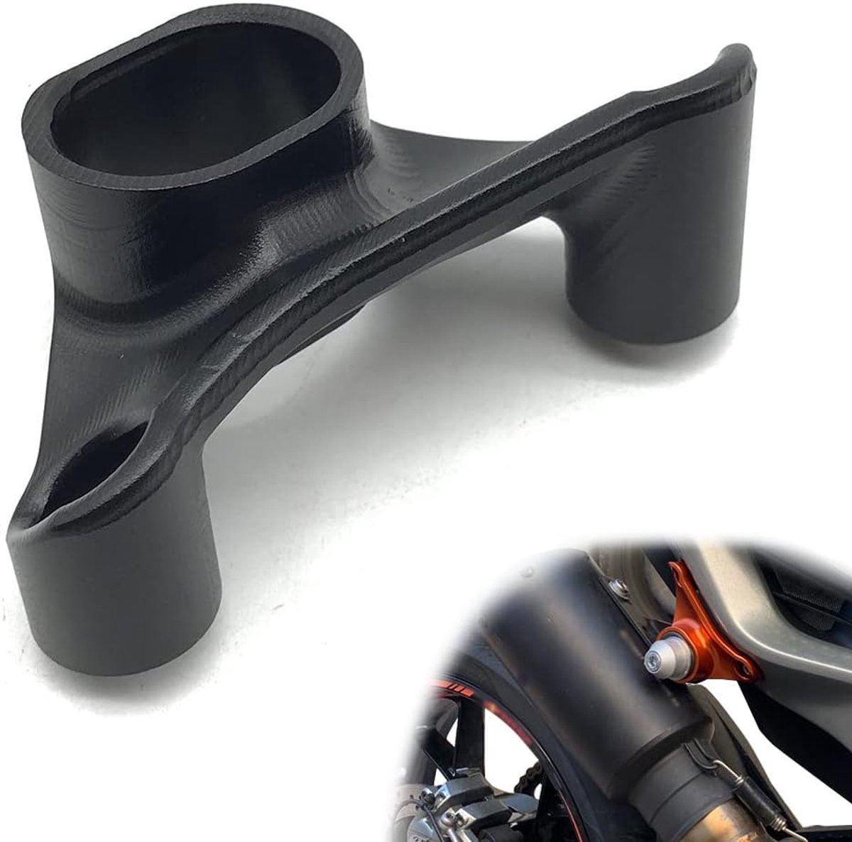 Uitlaatpijp Beugel Vaste Ring Ondersteuning Houder Beugel Bescherming Compatible with KTM Duke 790 Duke 890 Duke 890 R 2018 2019 2020 2021 2022 2023 2024 (zwart)