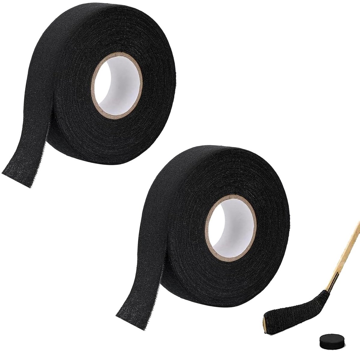 Set van 2 Grip Tapes voor Rackets, Antislip Hockey Gripband, 25m x 25mm, Zelfklevende Tape voor Badminton, Tennis en Golf Clubs