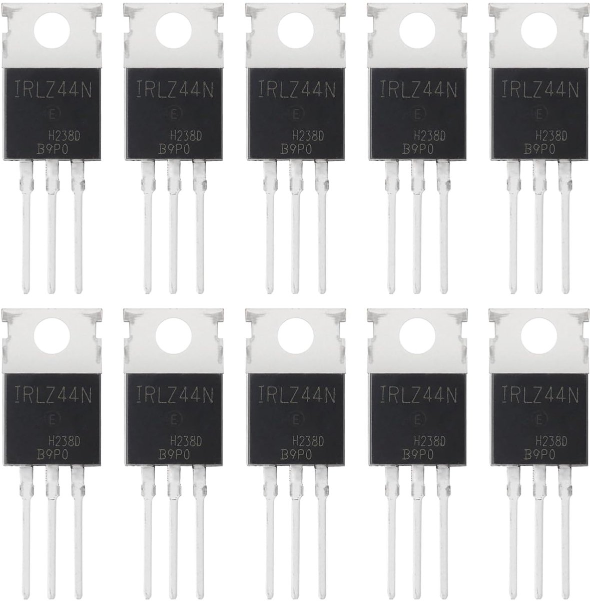 10 stuks IRLZ44N IRLZ44 IRLZ44NPBF MOSFET-transistors 47A 55V IRLZ44NPBF N-kanaal gelijkrichter Mosfets 47 ampère 55 volt TO-220