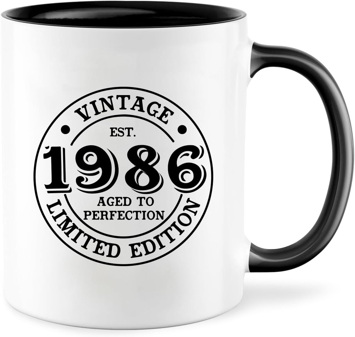 40e verjaardag vrouwen, vintage 1986 keramische mok, cadeaus voor vrouw, moeder, medewerker, vriend, beste vriendin, vrouw, zus, collega, 350 ml