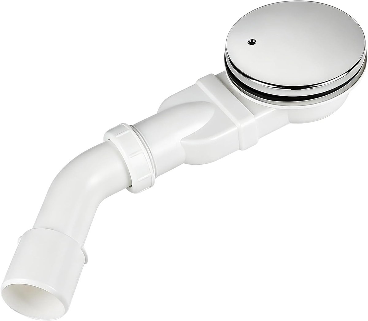 Douchebak 90 mm, afvoergarnituur douche met geurstop, haarzeef en afvoerboog DN 40/50 mm voor doucheruimte