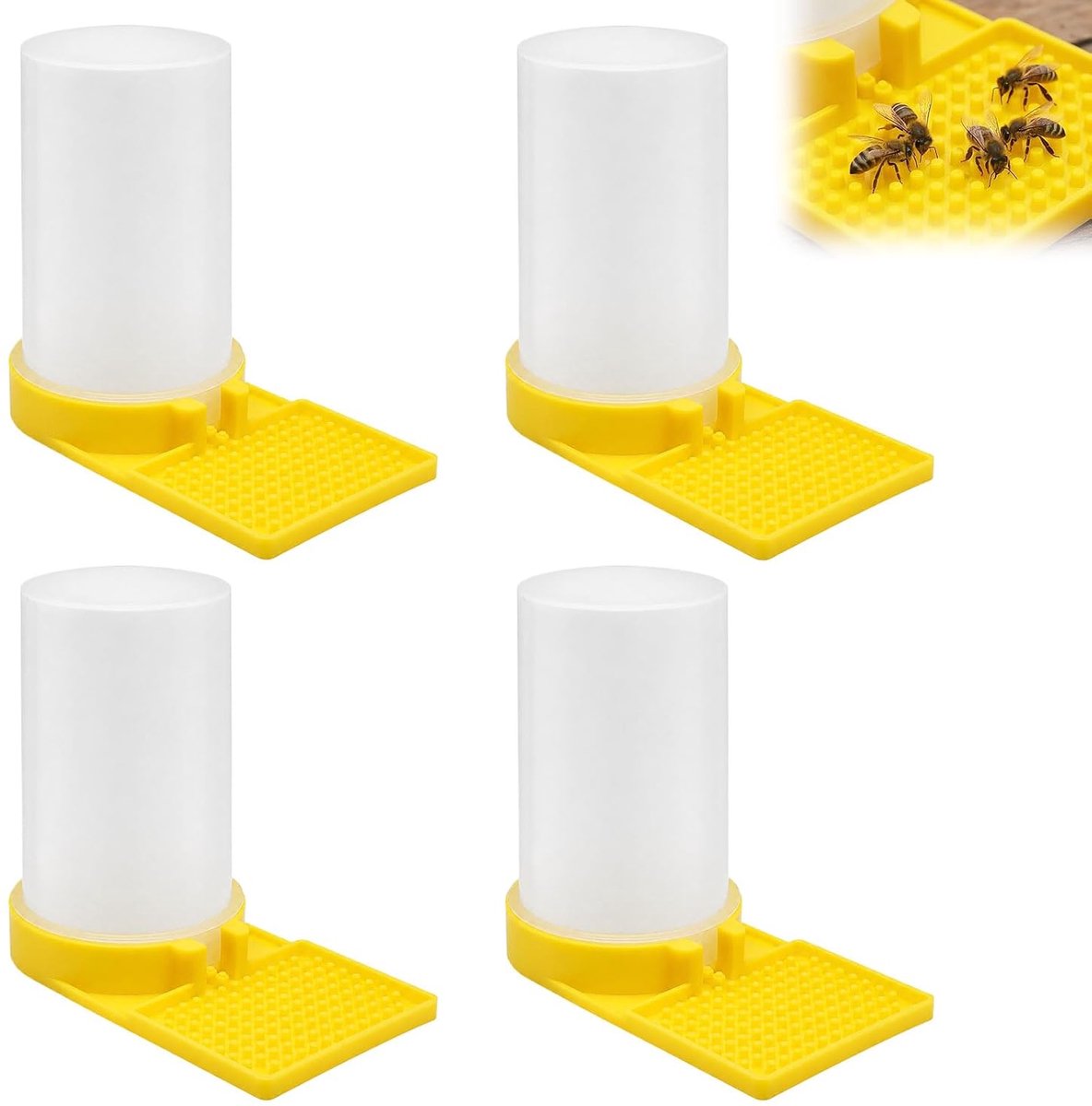 4 stuks drinkstation voor bijen, watervoorziening voor bijen, tuin bijen drinkbare apparatuur herbruikbare accessoires bijenteelt duurzaam