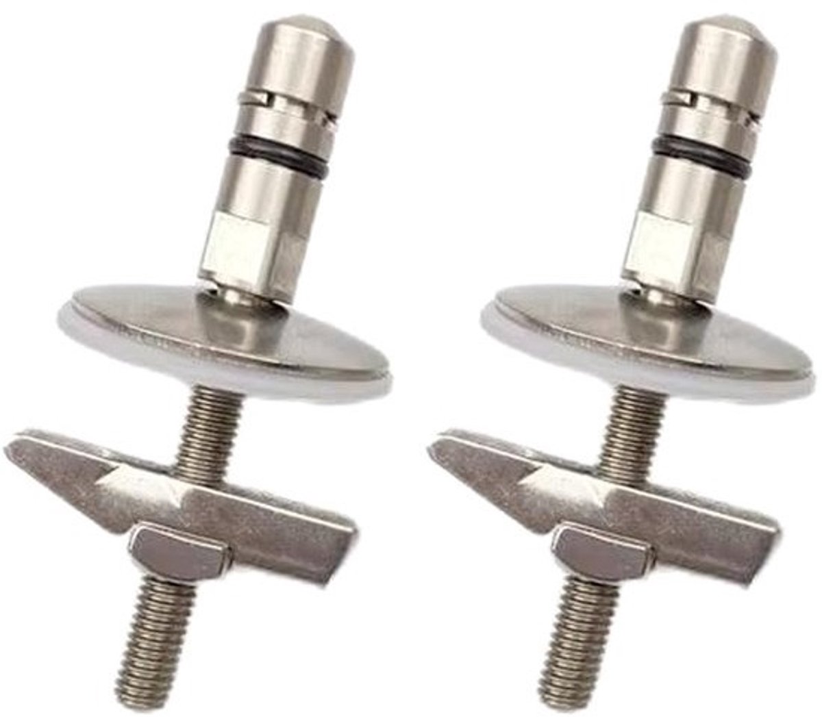 WC-bril Bevestigingsscharnier Set - RVS - Compatibel Haro & Luvett - M6 x 71,5 mm - 2 St