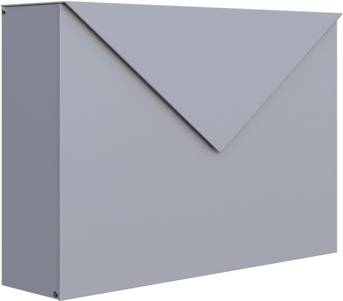 Design muurbrievenbus letter grijs metallic - Bravios