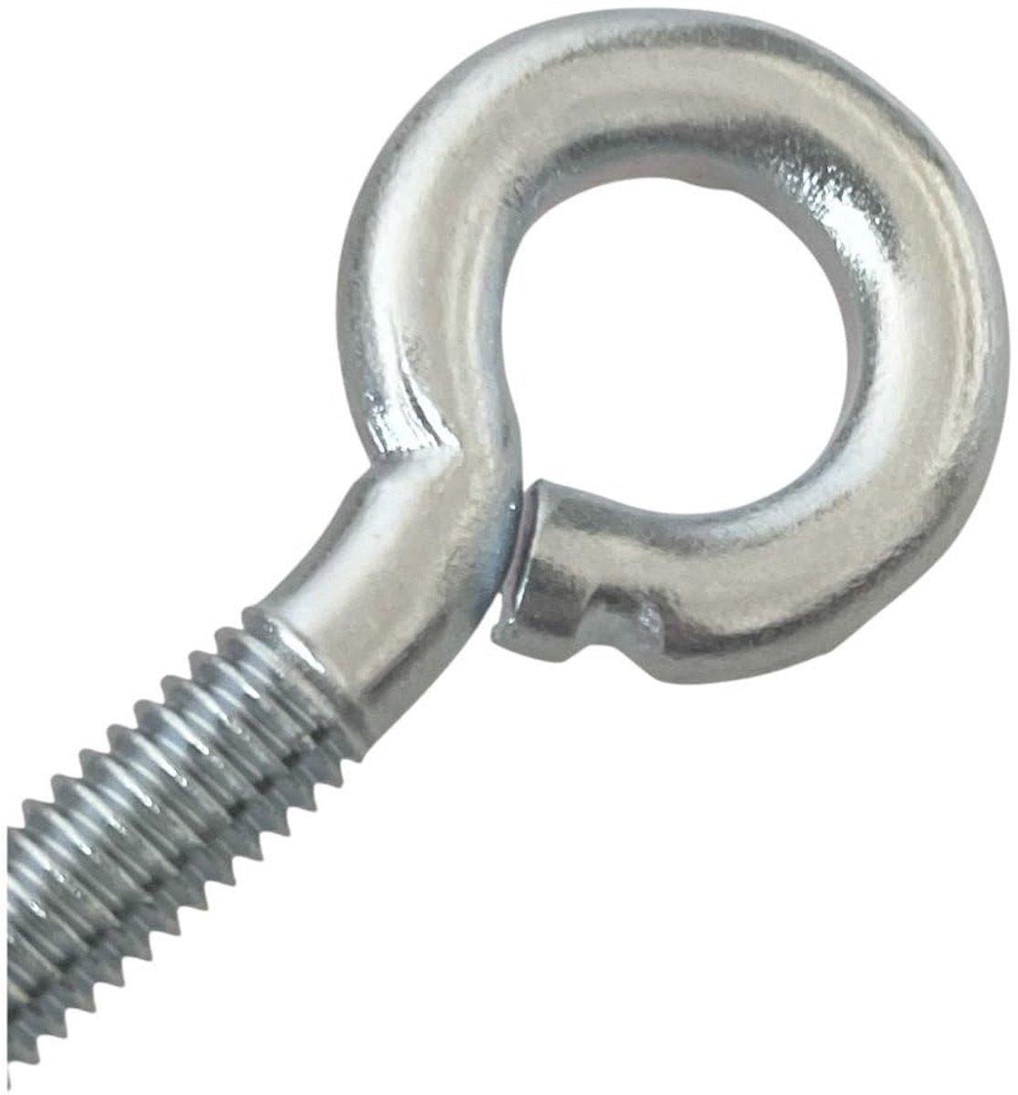 50x Ringschroef, Schroefoog M8/100mm - Hoogwaardige oogbouten voor veilige bevestiging - Verzinkt staal - Ideaal voor binnen-/buitengebruik, constructies - Robuuste schroefoog oplossing