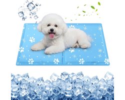 Lesotc petnf Koelmat voor honden en katten, zelfkoelende gelmat met krasbestendig oppervlak, waterdicht, ideaal voor thuis, auto, tuin, 60 x 90 cm
