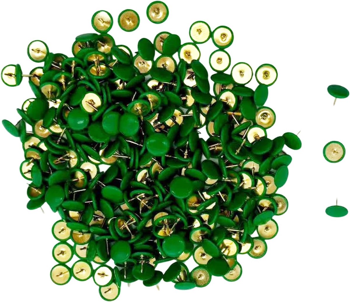 Punaises, 10 x 10 mm pinnen voor prikbord van kurk en notities, ideaal voor kantoor en thuis (groen)