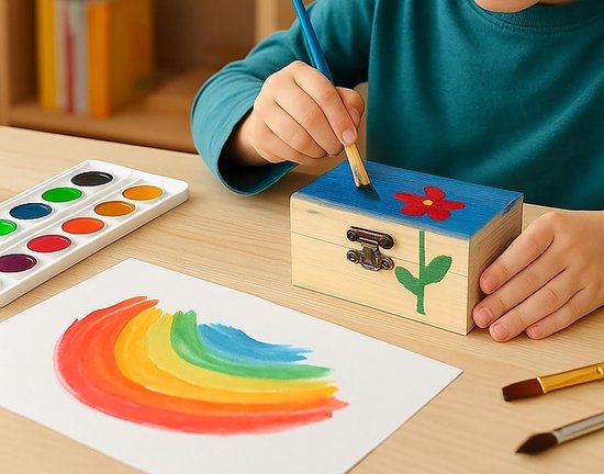 Knutseldoos van hout, 10 stuks, kleine schatkisten van hout met slot, mini-opbergdoos voor sieraden, knutselwerk, decoratie, thuiskantoor-organizer, handgemaakte houten doos in — afbeelding 4
