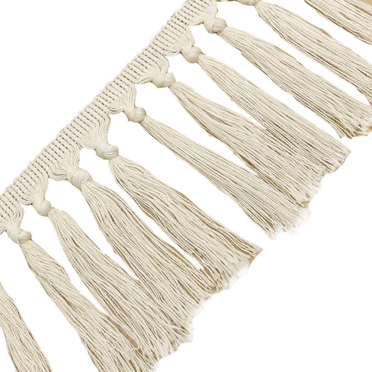11 cm katoen kwastje kantlint franje rand kanten afwerking franjes trim voor DIY kostuums kleding gordijn naaien knutselaccessoires tafelkleed woonaccessoires bruiloft decoratie beige 11 cm