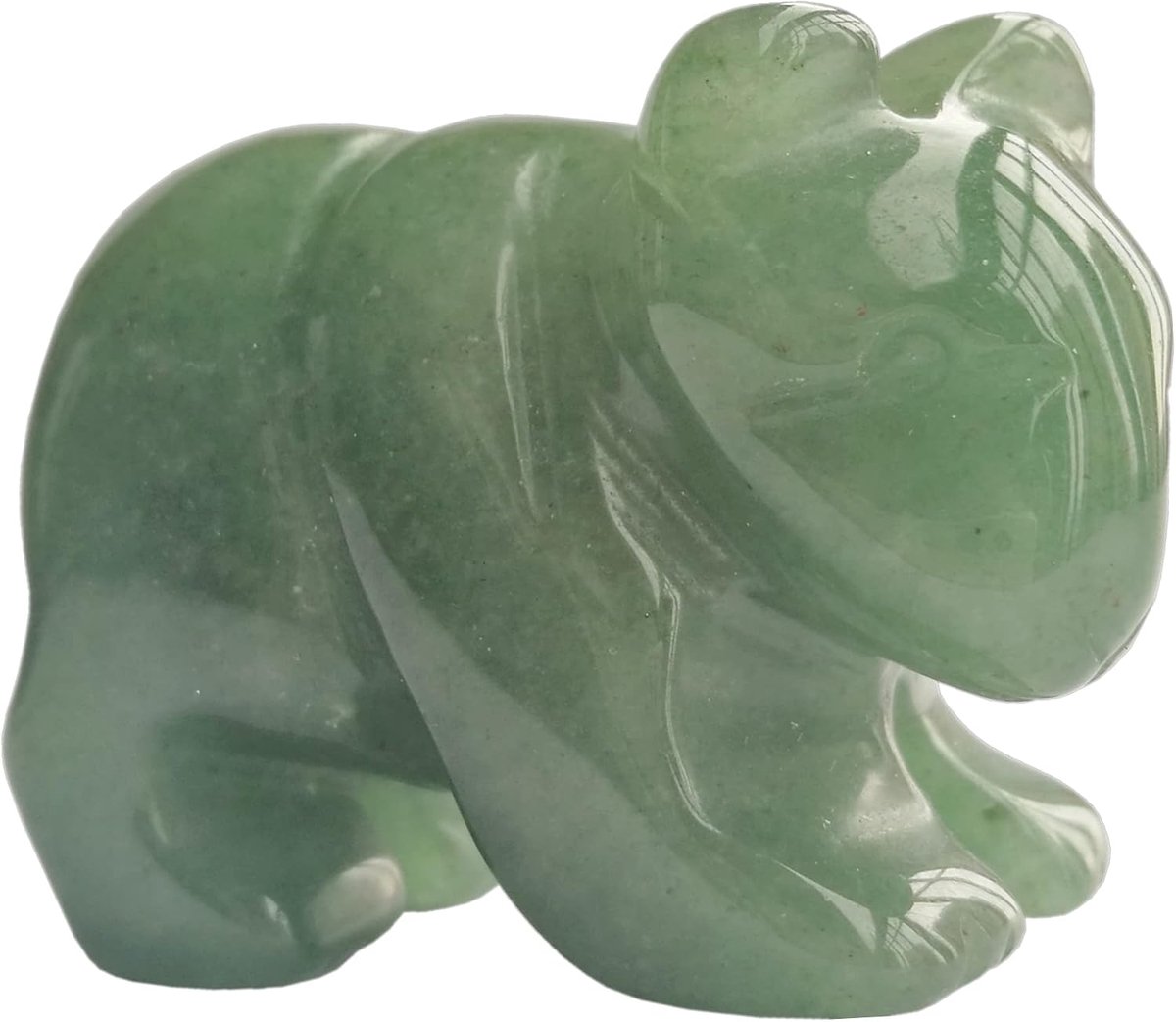 Groene aventurijn berenfiguren, 3,5 cm handgesneden kristallen en helende stenen beeldjes, huisdecoratie handwerk