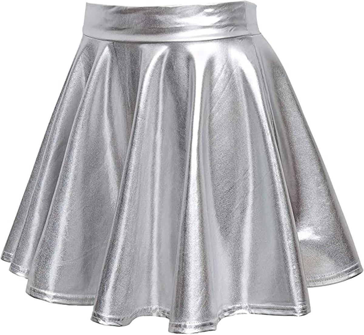 Damesrok, hoge taille, geplooid, uitlopend, trapezium, portemonnee, zacht, casual, business, split, knopen, ritssluiting, rekbaar, elastisch, gevoerd, A52