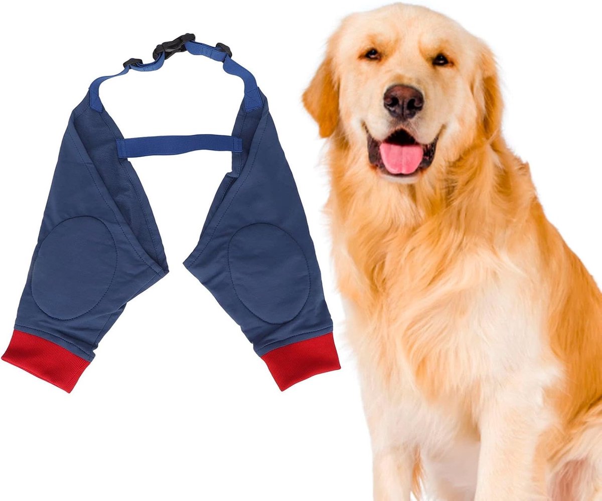 Elleboogbeschermer, Hond Herstel Voorpoten Mouw Zacht Gewatteerde Hond Elleboogbrace Huisdier Been Wonden Beschermer Hond Voorbeen Bretels Hond Herstel Mouw Met Elastische (XL)