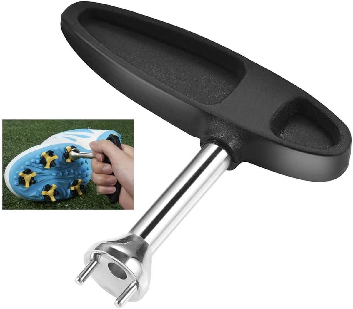1 stuk - golf schoenijzers in onverzinkbaar staal - regelkop - Sterk en duurzaam - makkelijk en krachtbesparend - 10 x 9.5cm