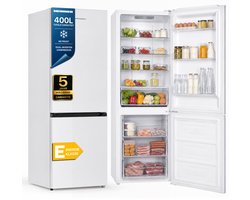 Heinner HCNF-HM400INVE++ Koel-vriescombinatie – 400 L – No Frost – MaxStorage – Dual Inverter Technologie – Elektronische Bediening – Super Freeze – Open-deur Alarm – LED-verlichting – Wit – 5 Jaar Garantie