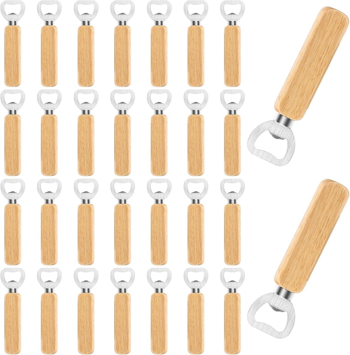 Duurzame Houten Flesopener Set van 30 Stuks, Perfect voor Bier, Pub en Buitenactiviteiten