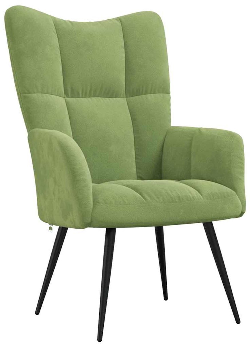 vidaXL Relaxstoel - fluweel - lichtgroen