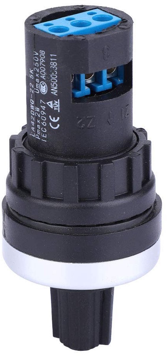 22mm 5K Enkele Cirkel Potentiometer - Koolstoffilm 2W Verstelbare Variabele Snelheid Potentiometer voor Industriële Toepassingen en Aandrijfsystemen
