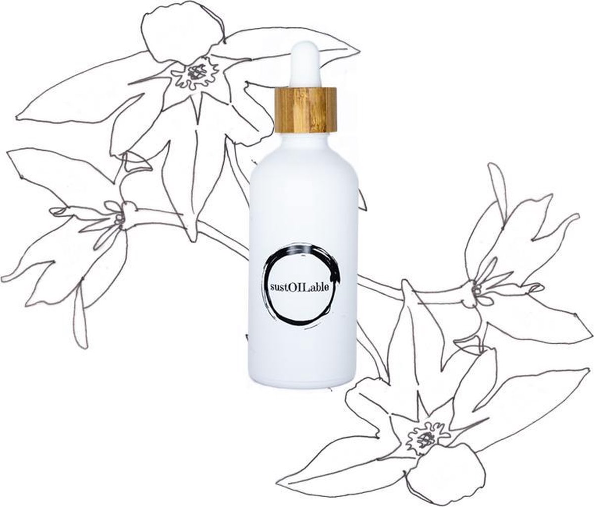 Goedkoopste Abessijnse olie huidolie - Glazen pipet flesje 100ml (navulbaar en plasticvrij verpakt) - vegan - dierproefvrij en zonder chemische toevoegingen