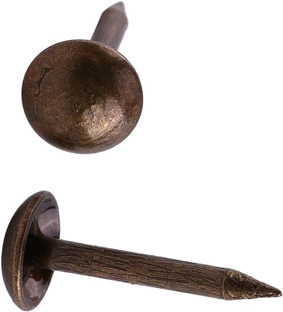 100 stuks Vintage Bekleding Spijkers in Brons voor Meubels, Sofa's en Decoratieve Toepassingen (6 * 14mm)