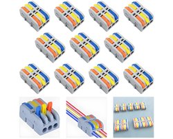 Multicolored Mini Conductor Compact Draadverbindingen, 11 Stuks Snelle Klemverbindingen voor Elektrische Projecten, Ideaal voor Thuis en Professioneel Gebruik